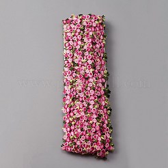 ジュエリー作り用ポリエステルリボン  服飾材料  さくらんぼ柄  濃いピンク  7/8インチ（22~23mm）&nbsp;OCOR-WH0066-76D