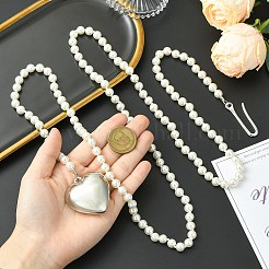 Imitation Pearl Round Beaded Metal Heart-Shaped Waist Chains&nbsp;ST-CJ0027-05