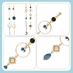4 Set 4 Style Alloy Dangle Earrings & Stud Earrings&nbsp;EJEW-AN0004-88