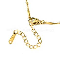Ion Plating(IP) Initial Letter 304 Stainless Steel Pendant Necklace&nbsp;NJEW-R265-05G-H