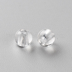 透明なアクリルビーズ  ラウンド  透明  6x5mm  穴：1.8mm  約4400個/500g&nbsp;MACR-S370-A6mm-205