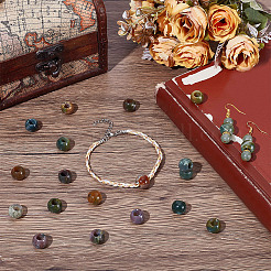20Pcs Natural Indian Agate European Beads&nbsp;G-SP0001-48