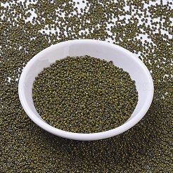 MIYUKIラウンドロカイユビーズ  日本製シードビーズ  （rr4519)不透明な濃い黄色のピカソ  6/0  4mm  穴：1.5mm  約540個/50g&nbsp;SEED-X0057-RR4519