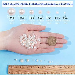 52g ABS Plastic Imitation Pearl Cabochons&nbsp;SACR-SZ0001-10