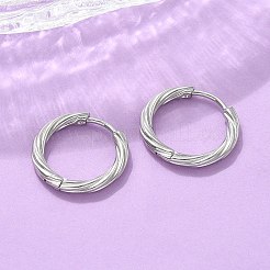 304 Stainless Steel Twist Hoop Earrings for Women&nbsp;EJEW-A130-02C-P