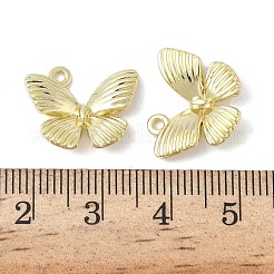 合金ペンダント  蝶  ラックめっき  ゴールドカラー  14x17x3.5mm  穴：1.5mm&nbsp;FIND-L025-06G