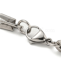 Ion Plating(IP) Two Tone 201 Stainless Steel Arch Link Chain Bracelet&nbsp;BJEW-B078-05GP