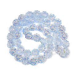 Electroplate Glass Bead Strands&nbsp;GLAA-S387-01D