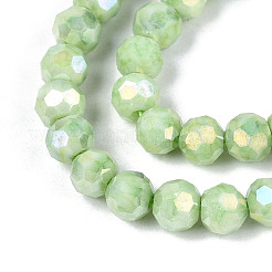 Anti-Tarnish Electroplate Glass Beads Strands&nbsp;EGLA-T021-4mm-15-09