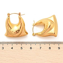 304ステンレススチールフープピアス  バッグチャーム  ゴールドカラー  28.5x25.5x16mm&nbsp;EJEW-Q011-07G