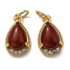Natural Mixed Stone Teardrop Charms&nbsp;KK-D026-34G