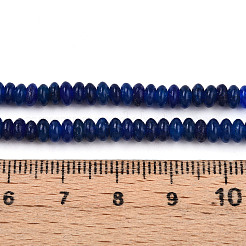 染め加工天然石ホワイトジェイドビーズ連売り  ロンデル  ダークブルー  4~5x2~3mm  穴：0.8mm  約142~150個/連  14.57~14.96''（37~38センチメートル）&nbsp;G-T139-57A-03