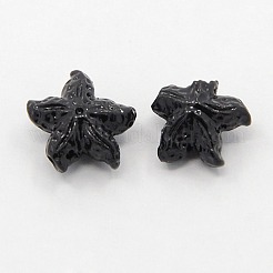 合成サンゴビーズ  海の海底ワールドシリーズ  ヒトデ/海星  染め  ミックスカラー  11x6mm  穴：1mm&nbsp;CORA-A003-DS