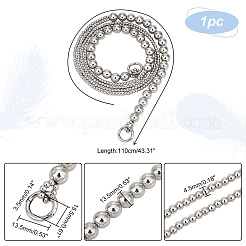 1Pc Plated Acrylic Bead Chain Bag Handle&nbsp;FIND-PH0009-63