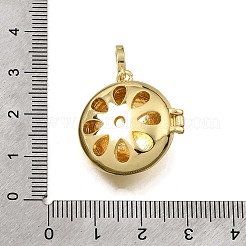 Brass Micro Pave Clear Cubic Zirconia Diffuser Locket Pendants&nbsp;KK-A303-28A-G