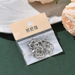 シェグレース 真鍮製フープピアス金具  カドミウムフリー＆ニッケルフリー＆鉛フリー  3ループ付き  プラチナメッキ  15x15x2mm  穴：1~1.2mm&nbsp;XGR0156P-93P