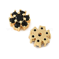 Brass Micro Pave Cubic Zirconia Beads&nbsp;KK-U056-15G