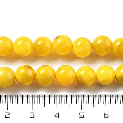 天然石ペルシア翡翠ビーズ連売り  ラウンド  染め  ゴールド  8.5mm  穴：1mm  約46個/連  15.75''（40センチメートル）&nbsp;G-A255-A02-02I