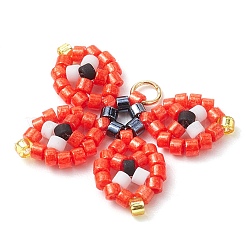 Seed Beads Beaded Charms&nbsp;PALLOY-MZ00320