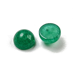 天然の白翡翠の染色カボション  半円  グリーン  4x2~2.5mm&nbsp;G-H309-03-33