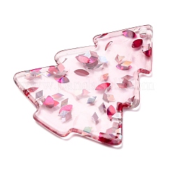Christmas Tree Printed Opaque Acrylic Pendants&nbsp;OACR-Q080-02A