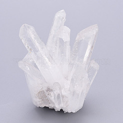 天然水晶クラスターホームディスプレイ装飾  天然木ベース  10.5~12x11~13.5cm&nbsp;DJEW-F012-01A