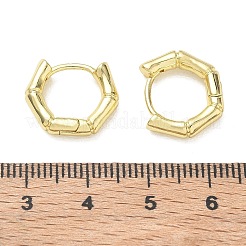 真鍮製フープピアス  竹の共同  鉛フリー＆カドミウムフリー  ラックめっき  長持ちメッキ  18KGP本金メッキ  13x15.5x3.5mm&nbsp;KK-CBA98BA-11G