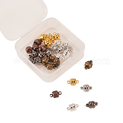 30セット6色真鍮製マグネットクラスプ  オーバル  ミックスカラー  12x7mm  穴：1.5mm  5セット/カラー&nbsp;KK-CJ0001-63