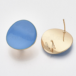Light Gold Plated Iron Stud Earring Findings&nbsp;LS-X-IFIN-T014-01C-NR