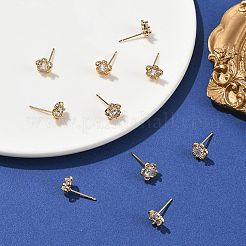 SHEGRACE Brass Micro Pave Cubic Zirconia Stud Earrings&nbsp;XGRQ4N806-721G