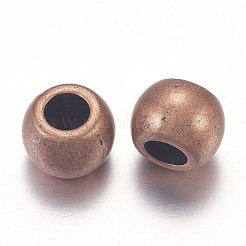 チベット風合金ビーズ  カドミウムフリー＆ニッケルフリー＆鉛フリー  ロンデル  赤銅鉱  10x7mm  穴：4.5mm  約400個/1000g&nbsp;K08T4-R-NR