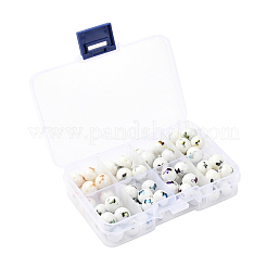 80Pcs 8 Colors Christmas Opaque Glass Beads&nbsp;EGLA-YW0001-05