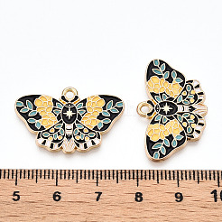 合金エナメルチャーム  バタフライチャーム  シャンパンイエロー  18x28mm&nbsp;ENAM-CJC0020-31