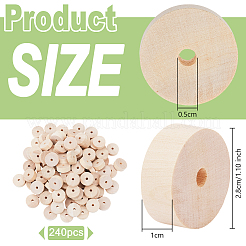 240Pcs Birchwood Wheel&nbsp;DIY-OC0013-47