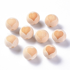 Unfinished Wood Beads&nbsp;WOOD-S036-07