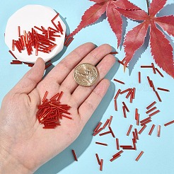 ガラスのラッパビーズ 10g  透明色  透明  12x2mm  穴：0.5mm&nbsp;SEED-YW0002-97
