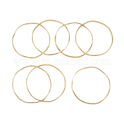 7Pcs PVD Vacuum Plating 304 Stainless Steel Wave Bangles Set for Women&nbsp;BJEW-A011-10D-G