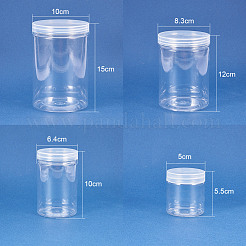 プラスチックビーズ収納ケース  コラム  透明  3pcs /サイズ  12個/セット&nbsp;CON-BC0003-07