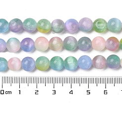 天然セレナイトビーズ連売り  染め  ラウンド  ミックスカラー  8mm  穴：1.4mm  約47個/連  15.12''（38.4センチメートル）&nbsp;G-Q162-A01-01B-01