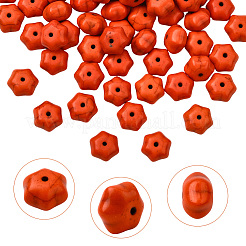 100Pcs Autumn Theme Dyed Synthetic Turquoise Beads&nbsp;G-SP0001-42