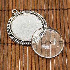 25mm Transparent Clear Domed Glass Cabochon Cover for Photo Pendant Making&nbsp;TIBEP-X0010-FF