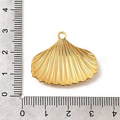 304ステンレスペンダント  イオンプレーティング（ip）  18KGP本金メッキ  シェル形状  25x29x4mm  穴：2.2mm&nbsp;X1-STAS-Z157-21G-04