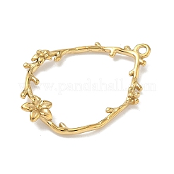 304ステンレスペンダント  ゴールドカラー  ティアドロップ  32x22.5x3mm  穴：1.5mm&nbsp;STAS-G373-02G-01