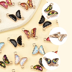 24Pcs 6 Colors Alloy Glass Connector Charms&nbsp;FIND-FS0003-51