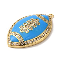 Rack Plating Brass Enamel with Cubic Zirconia Pendant&nbsp;KK-A229-32G-05