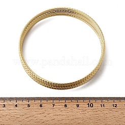 7Pcs 201 Stainless Steel Bangles for Women&nbsp;BJEW-Z151-04G-01