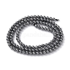 テラヘルツストーンビーズ連売り  多面カット  ラウンド  3mm  穴：0.7mm  約124個/連  15.55インチ（39.5cm）&nbsp;G-G048-A01-01