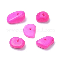 天然マグネサイトビーズ連売り  染め  チップ  マゼンタ  6~10x6~10x3~4mm  穴：0.5~0.7mm  15.55''~16.54''（39.5~42センチメートル）&nbsp;TURQ-P001-02A-09