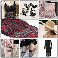 Polyester Lace Flower Fabric&nbsp;DIY-WH0034-95A