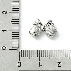 合金ビーズ  蝶結び  プラチナ  10x14.5x4mm  穴：1.6mm&nbsp;FIND-Z045-12P